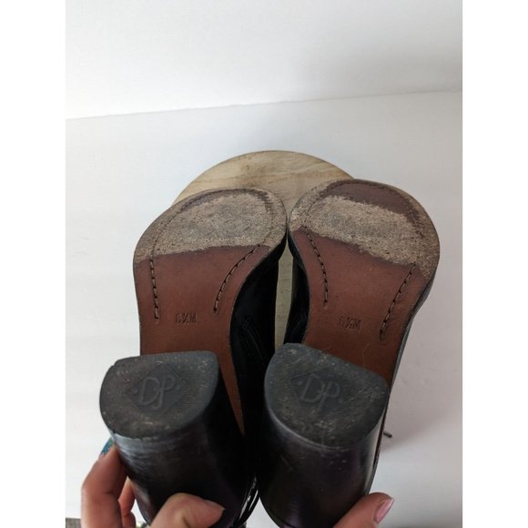 ❤️SOLD❤️Donald J Pliner Womens Boots 6.5 Benito Black Leather Lace Up Combat - Picture 7 of 10